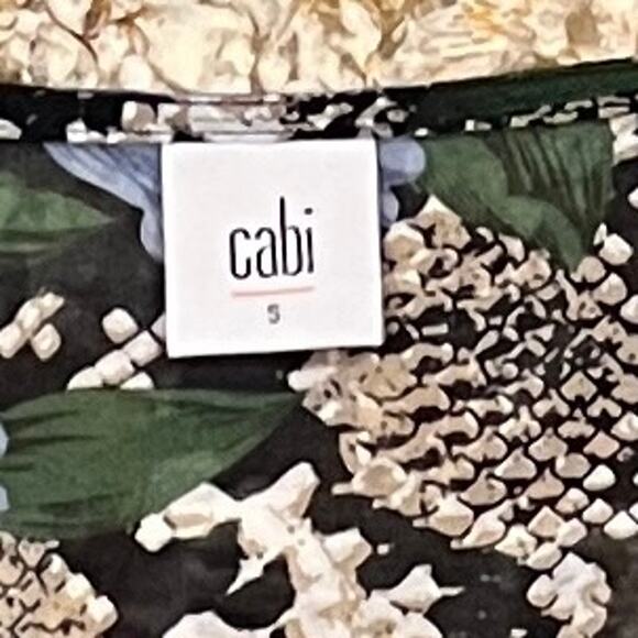 CAbi Women's Multi Color Snake Charmer Reptile/Floral Print Blouse #3762 -S - Picture 4 of 10